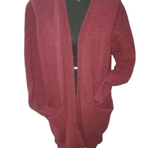 Women's Burgundy Open Front Sweater Madewell